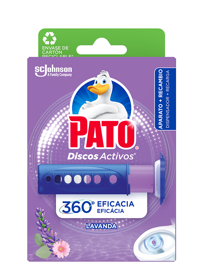 Pato Limpiador Wc Discos Activos 4 In 1 Marino Recambio Limpiador wc  desinfectante con aroma marino 12 uds