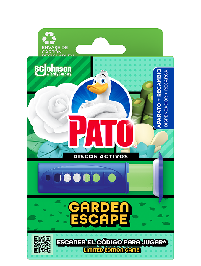Pato Discos Activos Tropical Summer - Aplicador para WC con Recambio (6  Discos) - Limpia y Desinfecta el Inodoro
